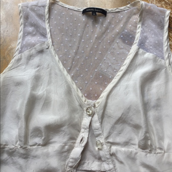 Nanette Lepore super soft lightweight ivory silk - Picture 2 of 8