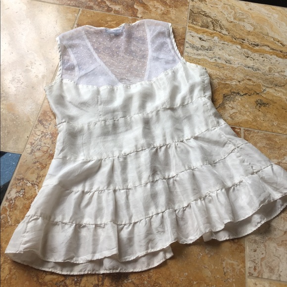 Nanette Lepore super soft lightweight ivory silk - Picture 5 of 8