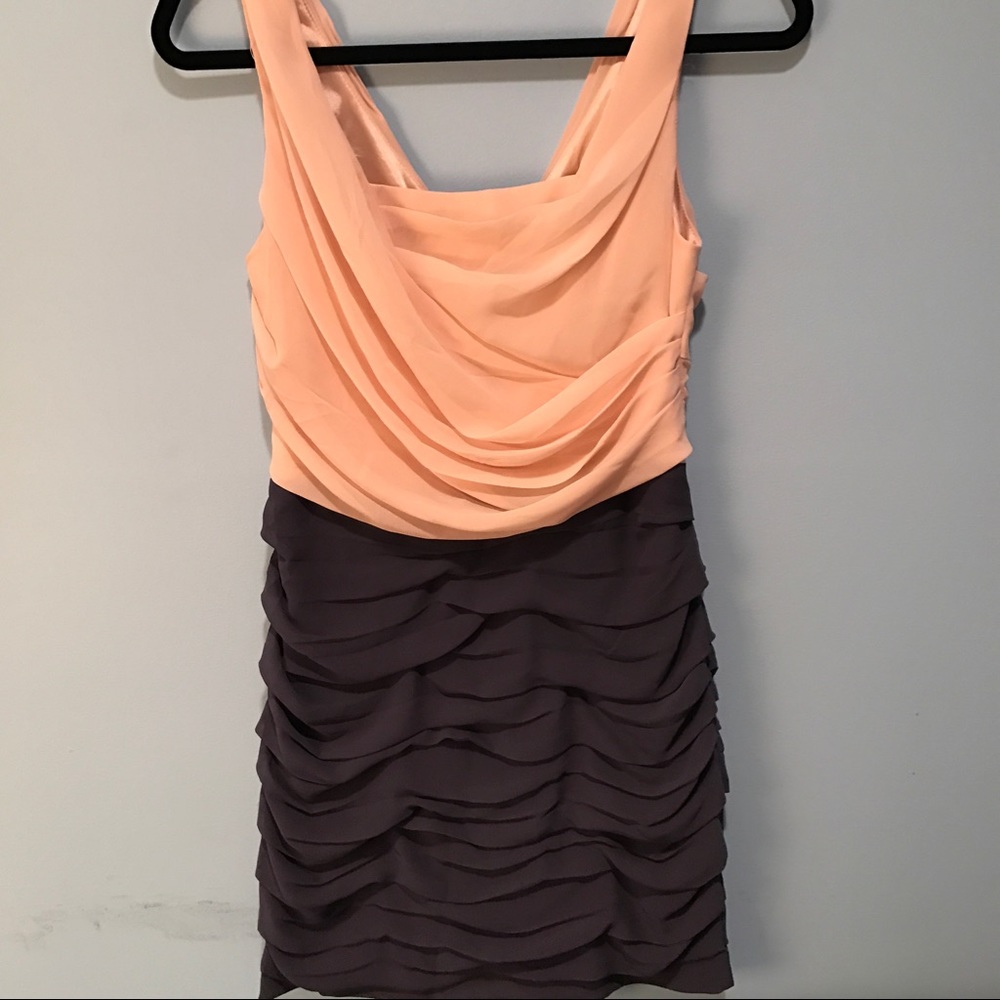 NWT Express Pink/Purple Ruche Dress - Size 6
