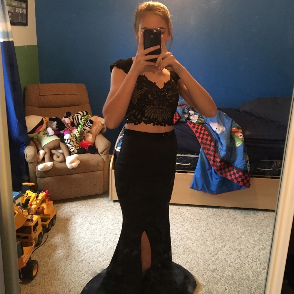 2 piece prom dress