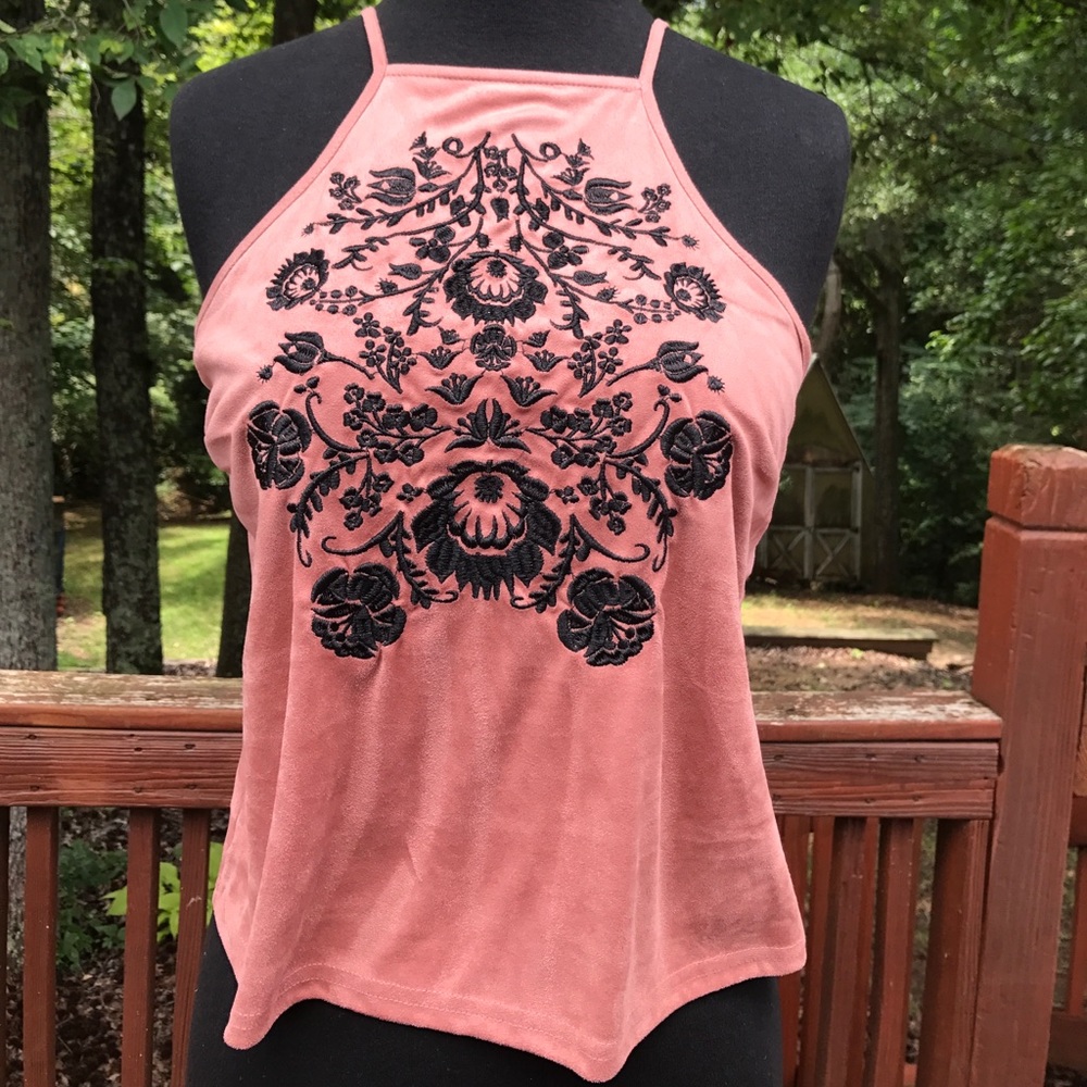 Suede Crop top