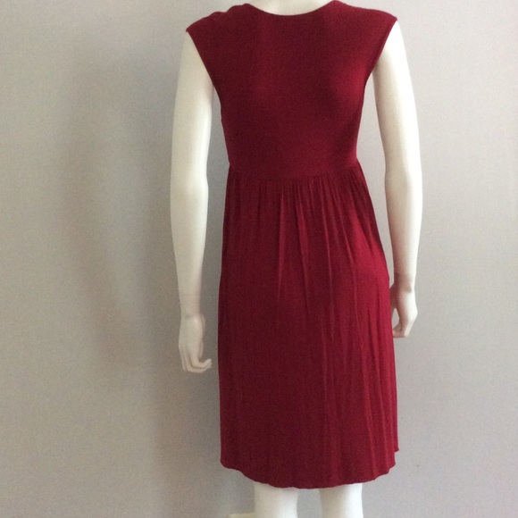 Deep Red Sleeveless Dress - Picture 3 of 3
