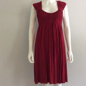 Deep Red Sleeveless Dress