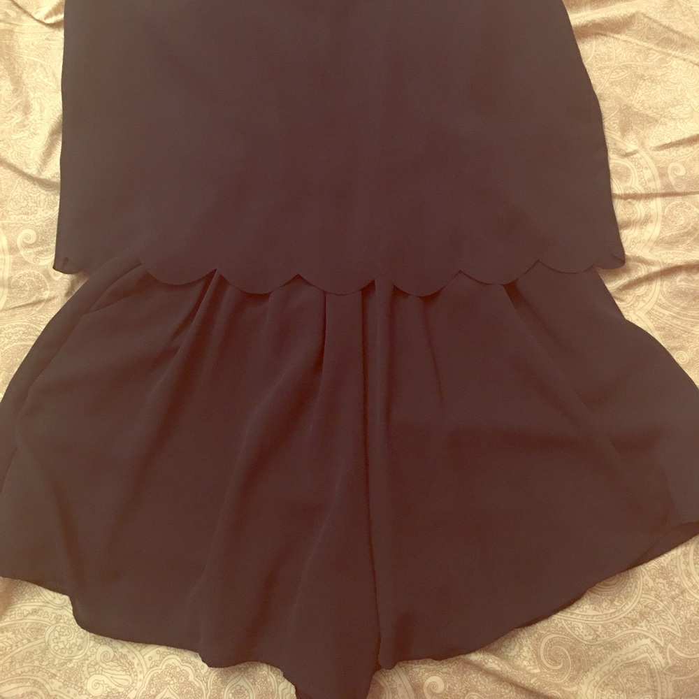 Navy short romper from Dry Goods