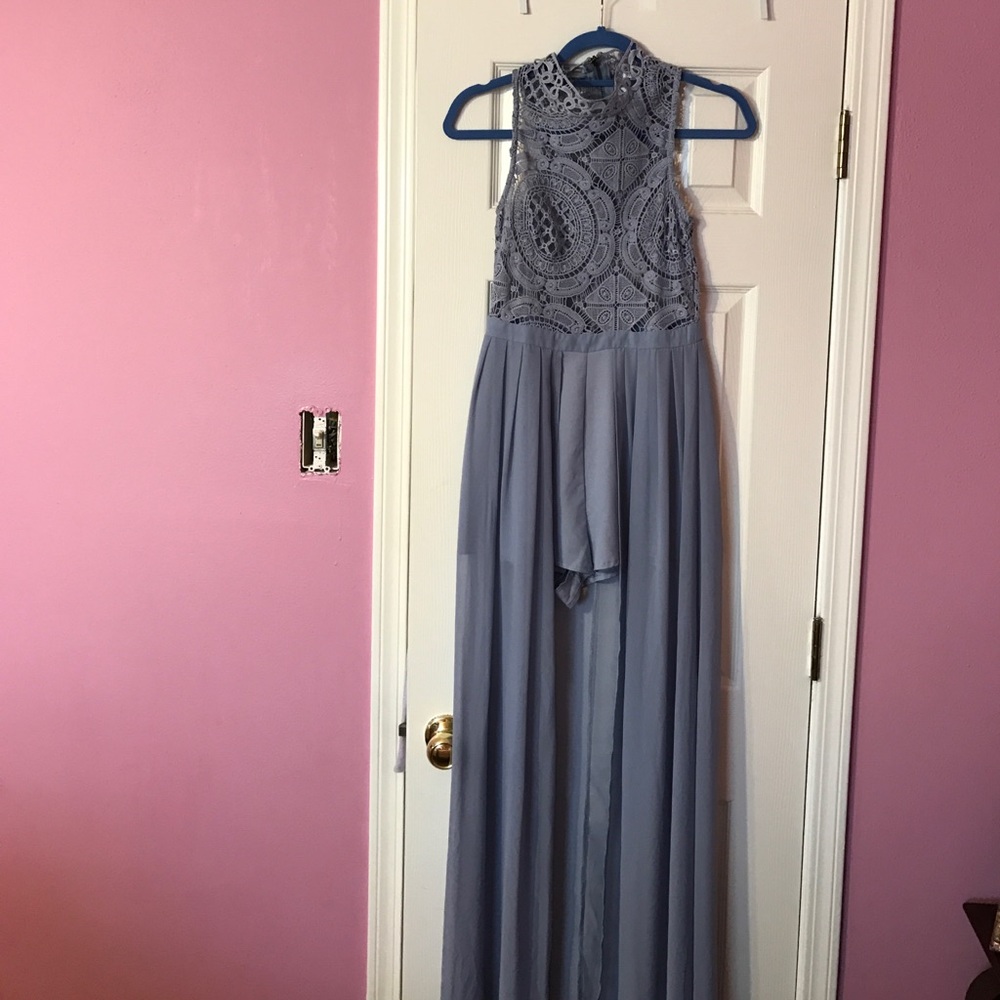 Baby Blue Maxi Romper
