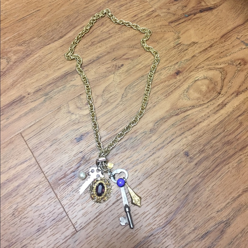 Antique cluster necklace