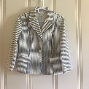 Loft Blazer, 8P, blue & white