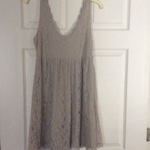Grey Jennifer Lopez Lace Dress