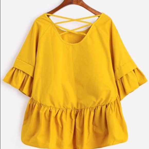 Ruffled smocked blouse - Picture 2 of 2