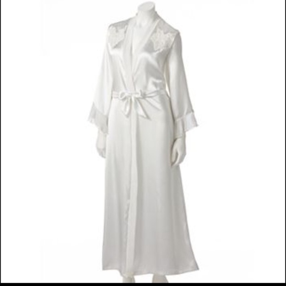 VINTAGE 💜LINEA DONATELLA💜Peignoir Pearl/Lace Set - Picture 6 of 9