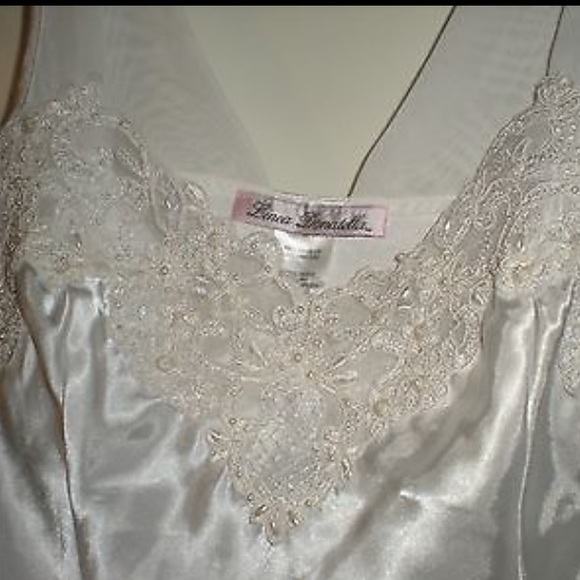 VINTAGE 💜LINEA DONATELLA💜Peignoir Pearl/Lace Set - Picture 2 of 9