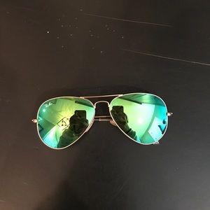 ray bans with green lenses