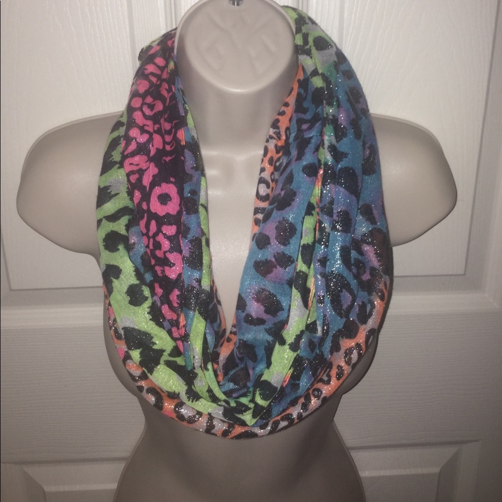 rainbow cheetah print scarf