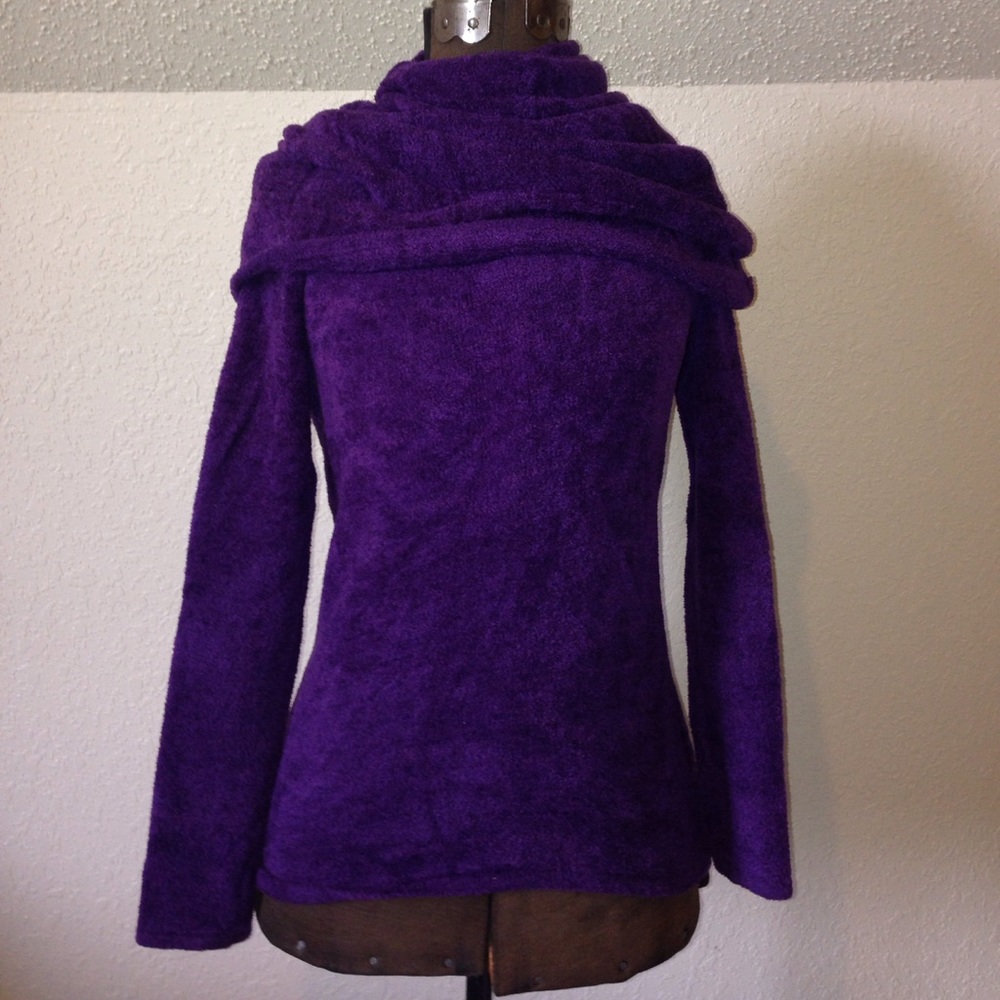 Athleta Purple Cowl Neck
