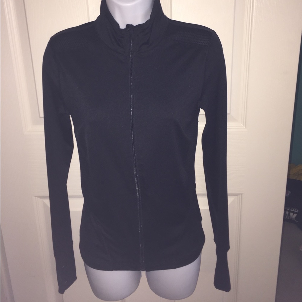 black and pink sport/jogging jacket.