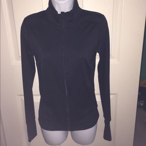 black and pink sport/jogging jacket.