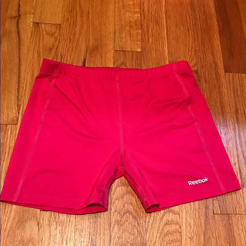 Pink kids Reebok compression shorts