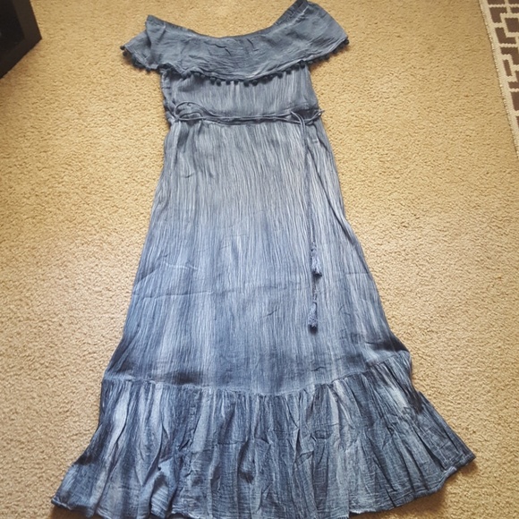 Dresses & Skirts - Bardot Pom-pom Boho Dress - 2x