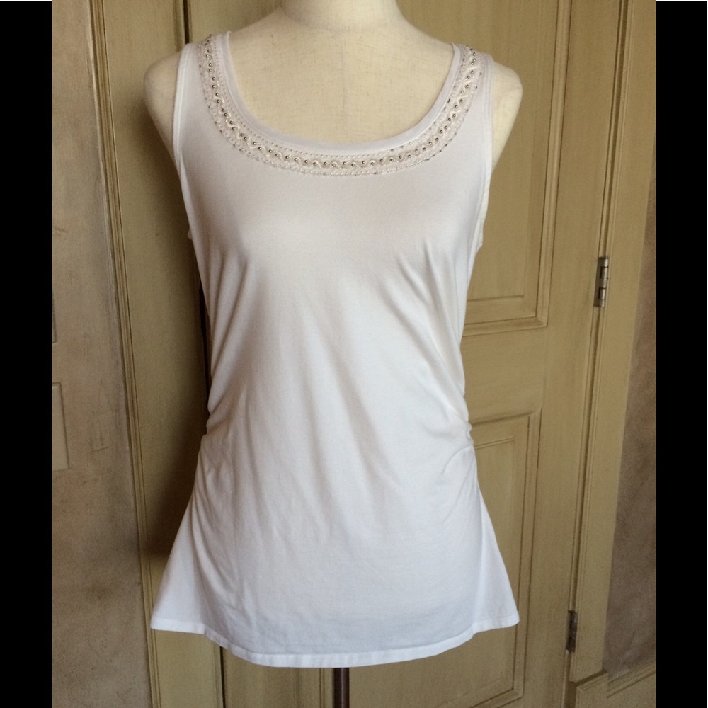 WHBM Beaded Ruched Tank - Picture 2 of 4