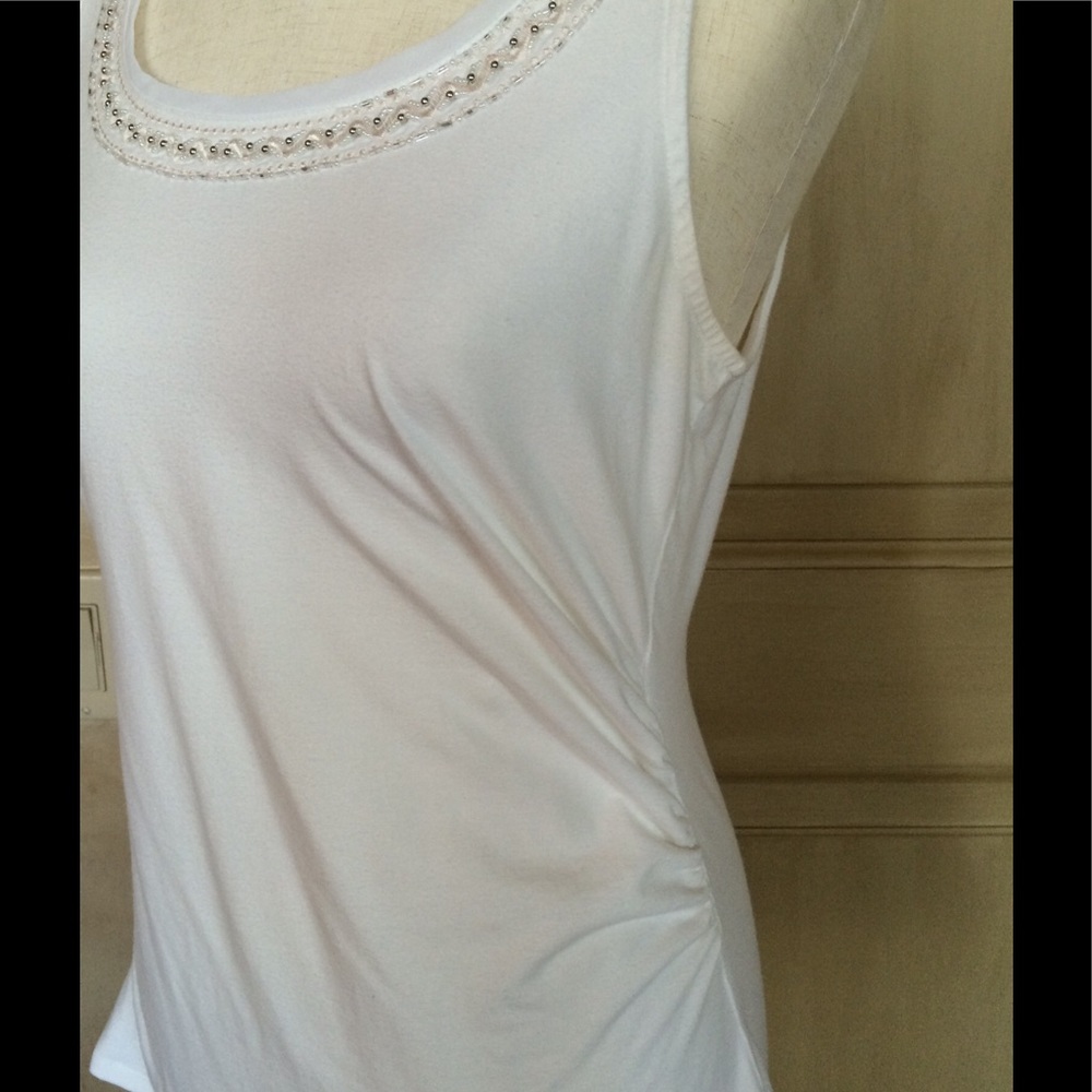 WHBM Beaded Ruched Tank - Picture 3 of 4