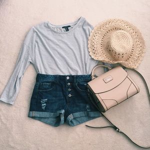 Denim High Waisted Shorts