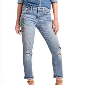 Gap Best Girlfriend Embroidered Jeans