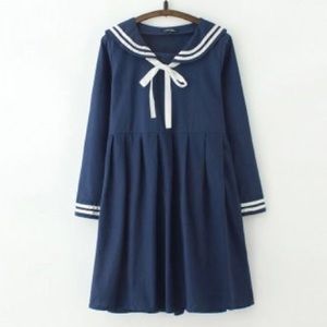 Classic long sleeve sailor dress