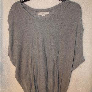 Ann Taylor Loft Grey Poncho Sweater