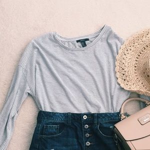 Striped 3/4 sleeve shirt