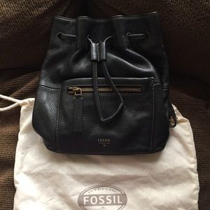 Leather Fossil Mini Backpack