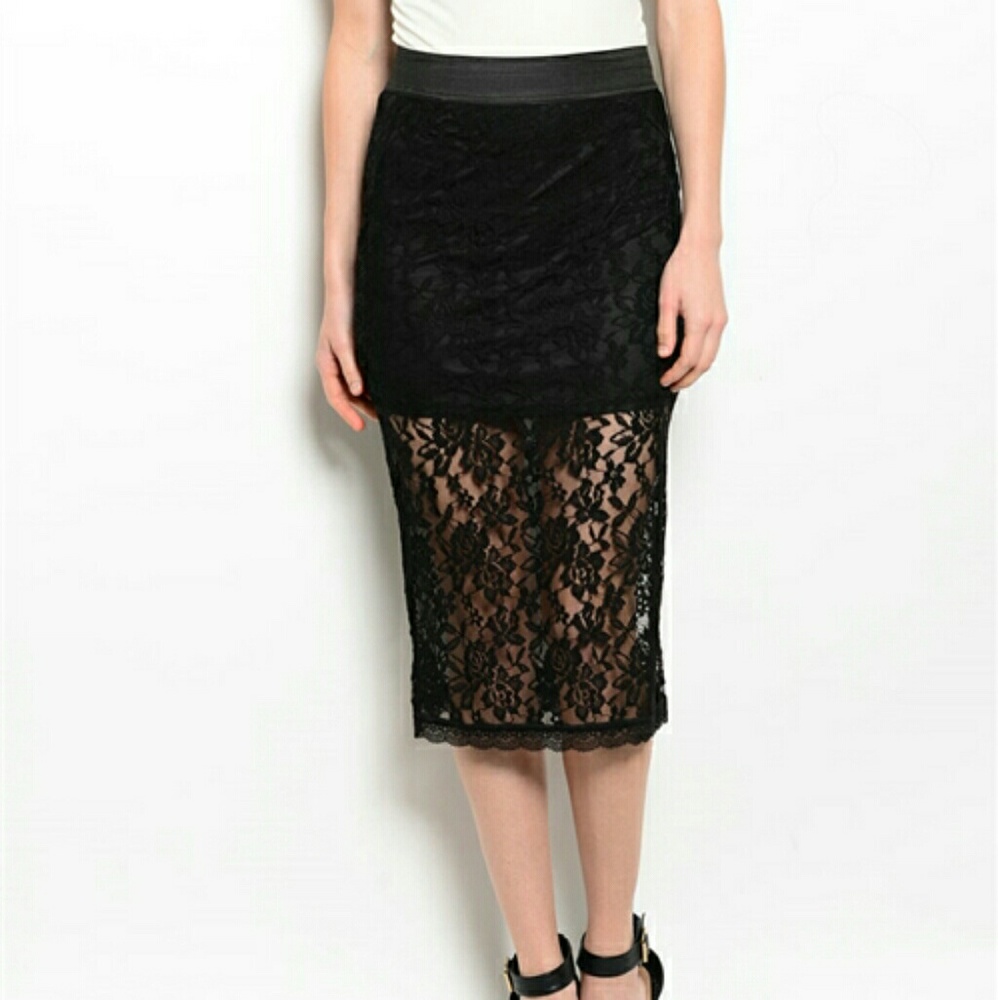 New Sexy Black Lace Skirt sizes S-M-L