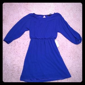 NWT Blue Express Sheer 3/4 Sleeve Dress Sz Sm