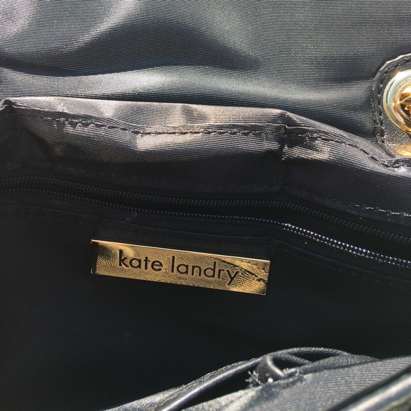 Kate Landry Black quilted Shoulder bag gold chain - Picture 5 of 7