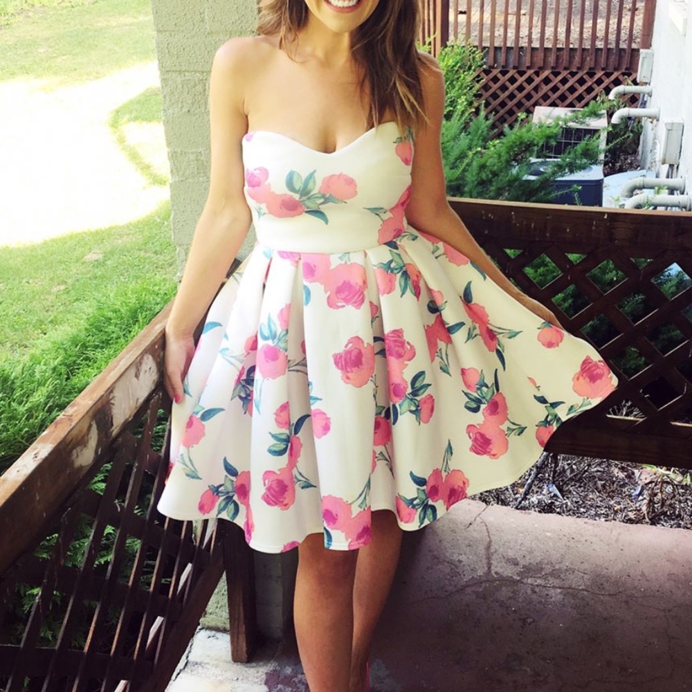 Fun floral sweetheart dress
