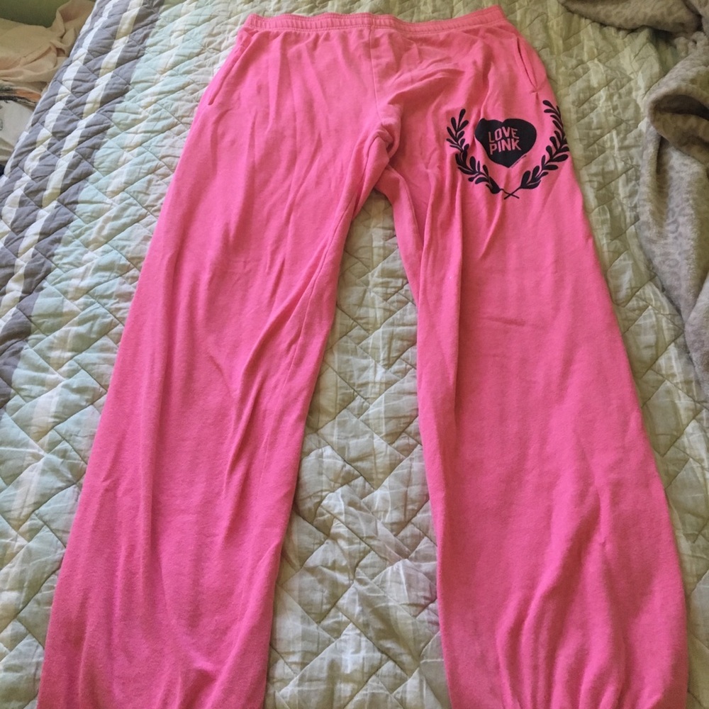 PINK Brand Large Pink Sweatpants