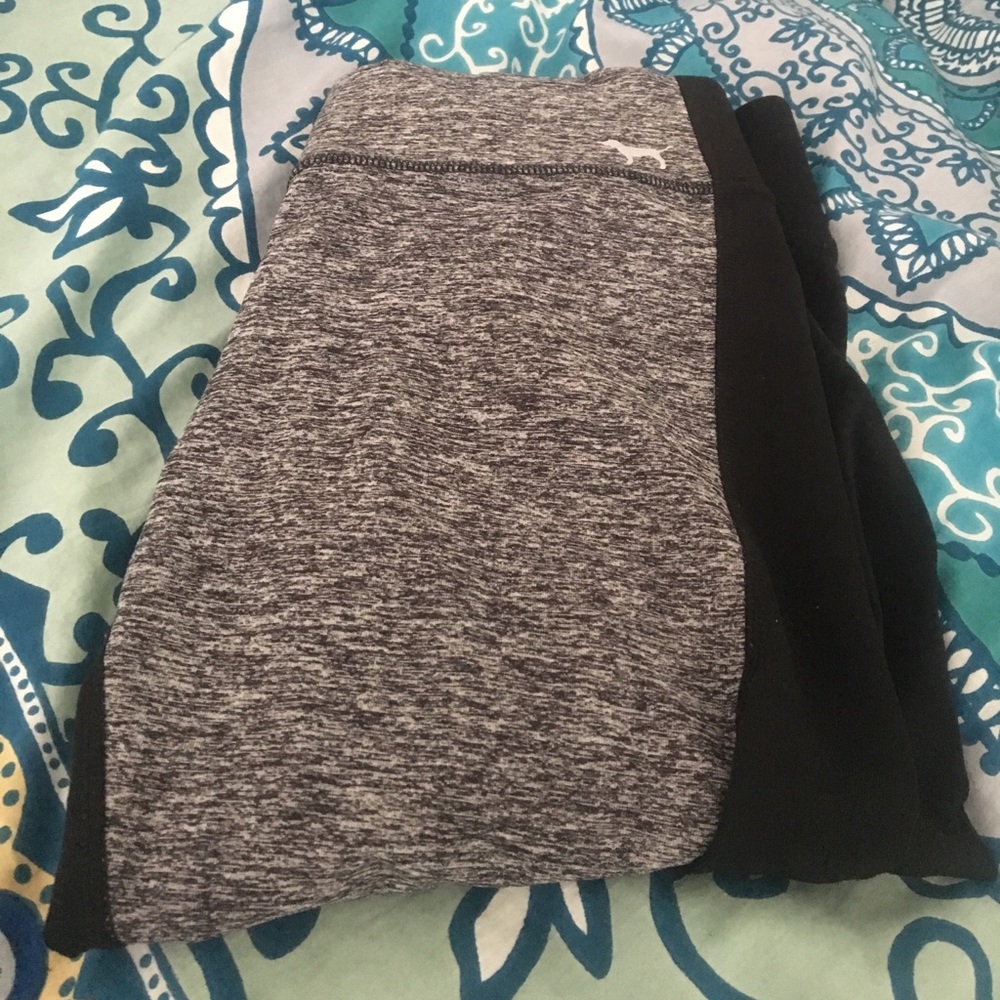 PINK grey & black yoga leggings