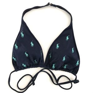 Ralph Lauren polo horse embroidered string top