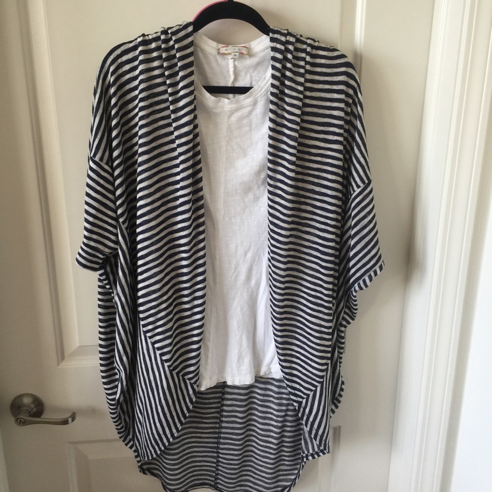 Nautical striped cardigan