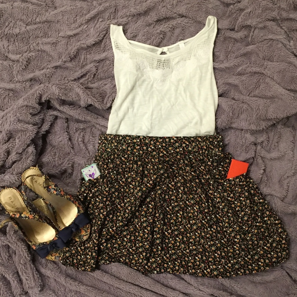 No Strings Attached Floral Skirt