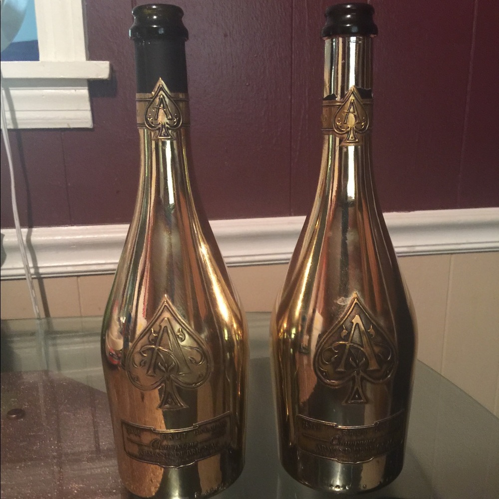 Ace of Spades Armand De Brignac empty bottles
