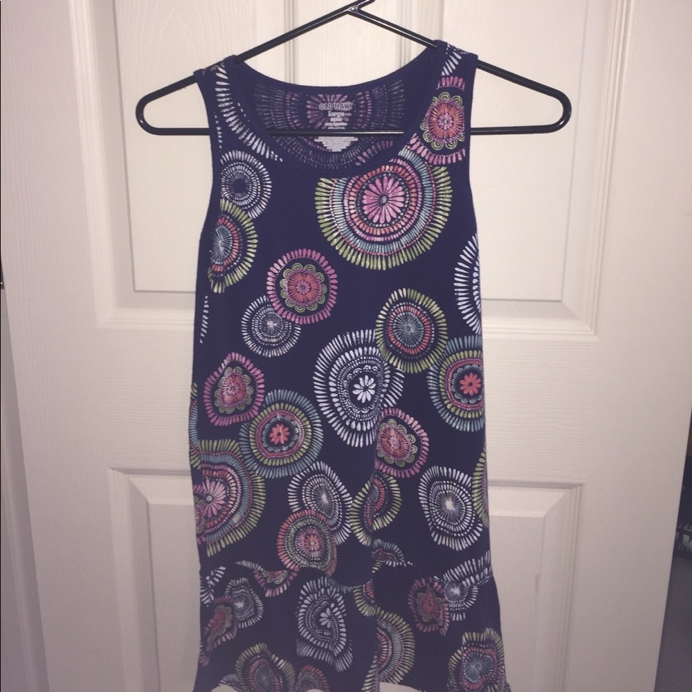 kids navy blue with designs dress