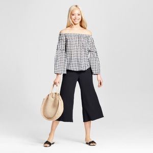 Bell sleeve off the shoulder top