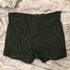 High-Waisted Lace Shorts