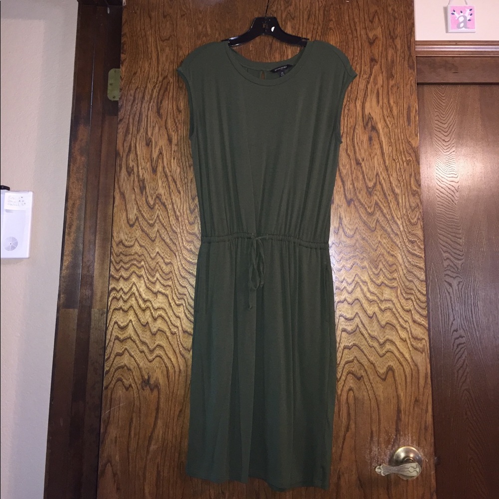 EUC Green Sz XS Banana Republic Dress Tie Waist
