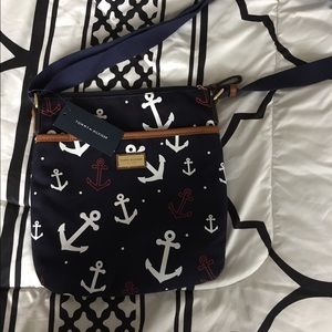 Tommy Hilfiger anchor nautical navy crossover bag