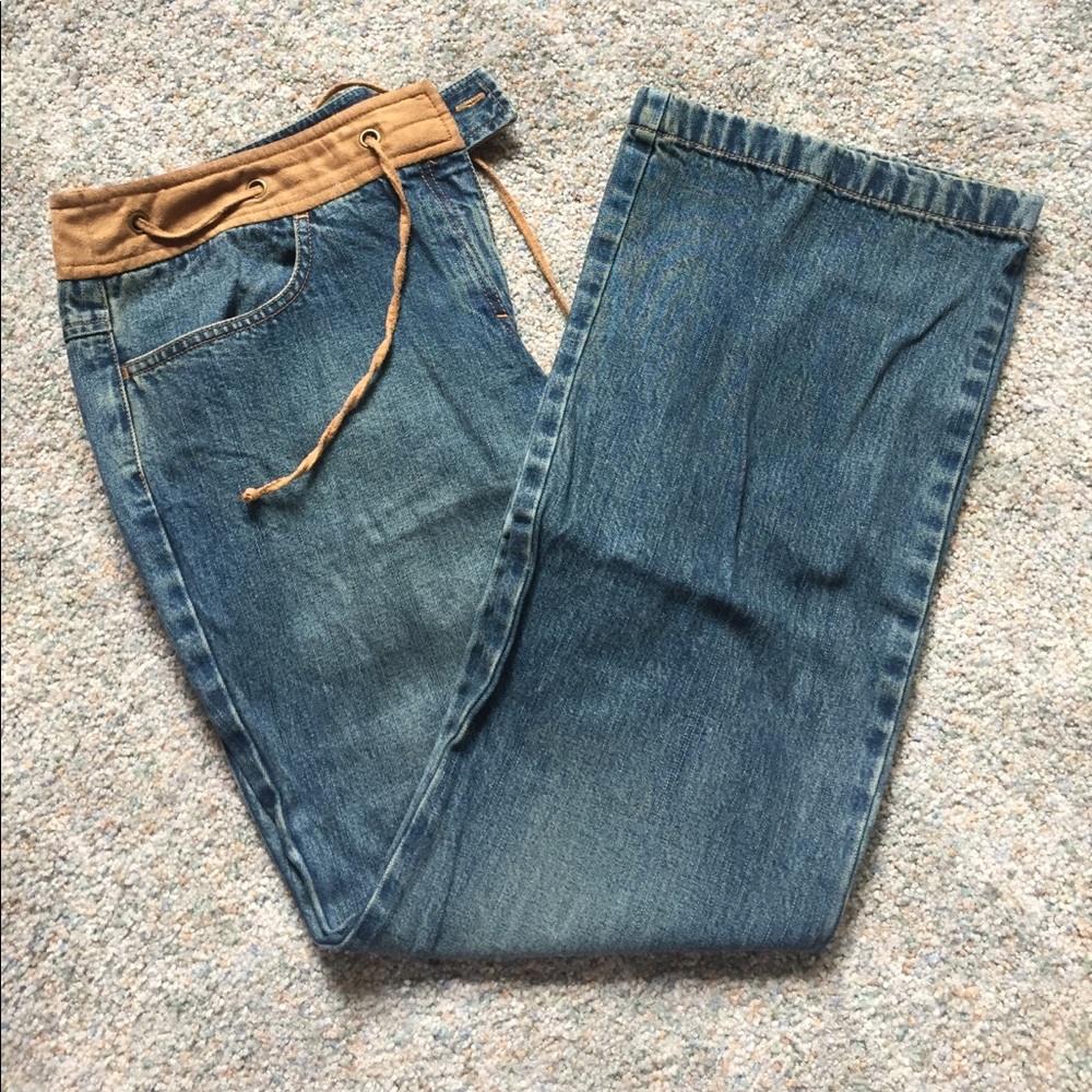 Ann Taylor Loft Suede Band Jeans