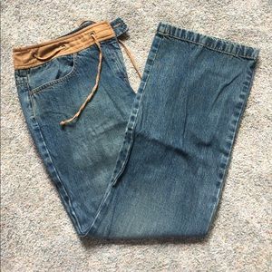 Ann Taylor Loft Suede Band Jeans
