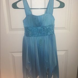 blue butterfly dress