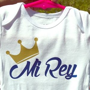 Custom Baby Boy Onesie, Mi Rey (My King)