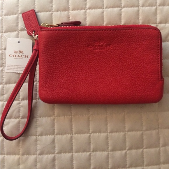 Coach Handbags - NWT Coach Red Wristlet- FINAL PRICE!